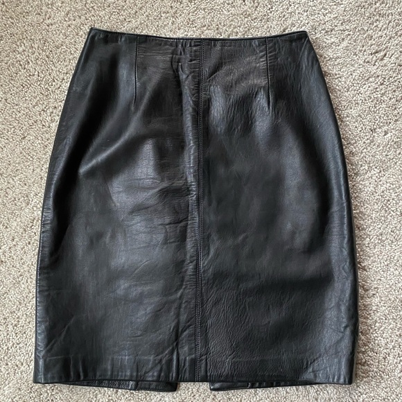 Vintage Dresses & Skirts - 100% Leather Siena collection skirt 6